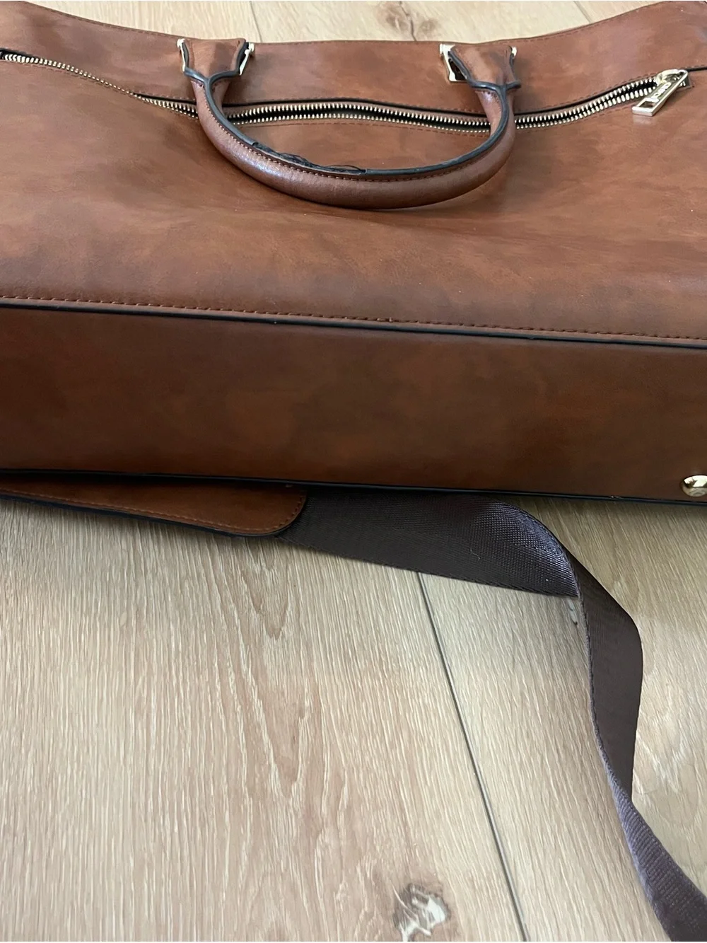 Men/Women Brown Laptop Briefcase Bag